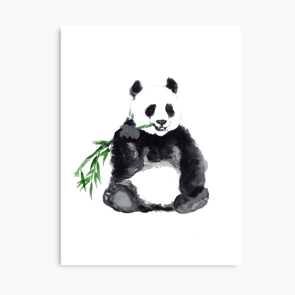 Giant Panda Watercolor Art Print Painting Poster By Asiaszmerdt Redbubble