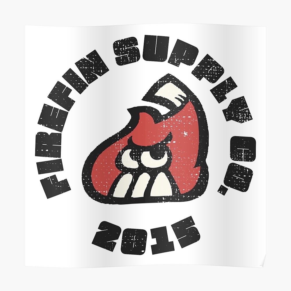 Firefin Supply Co Splatoon Brand Logo Sticker By Surik Redbubble