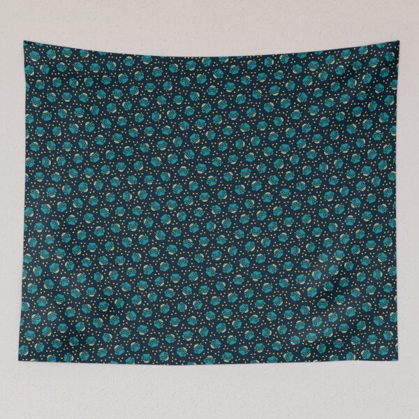 Item preview, Vintage Viewfinder Toy Pattern in Turquoise and Dark Blue designed and sold by evannave.