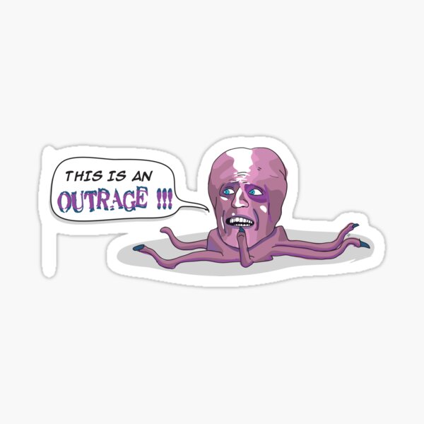 The Mighty Boosh -This Is An Outrage Sticker