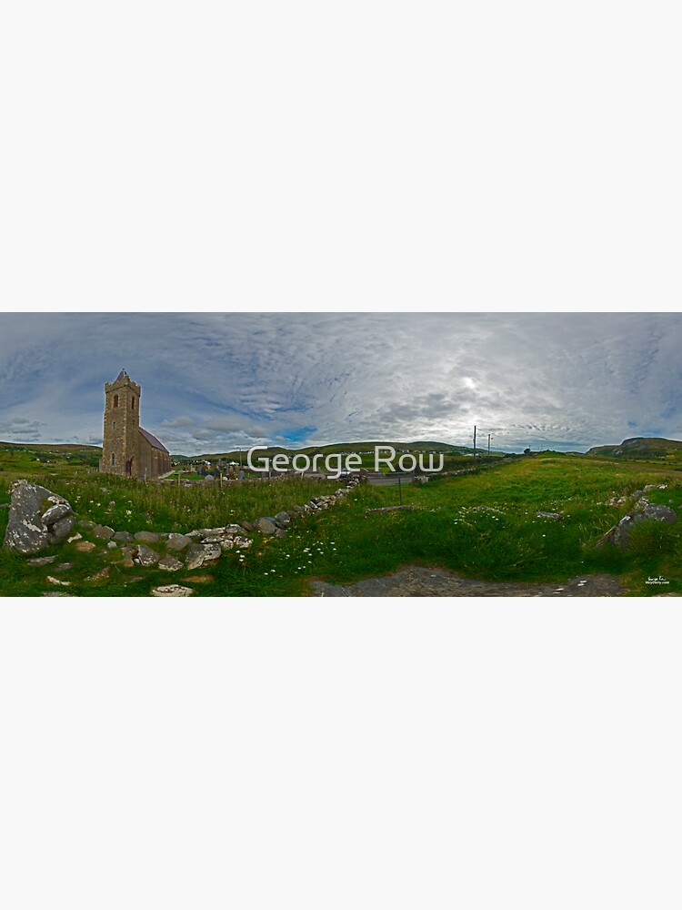 "Glencolmcille Panorama with Church" Sticker for Sale by VeryIreland