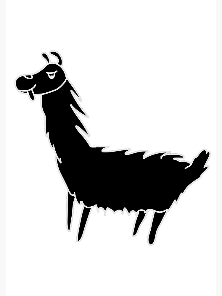 Discover Black Llama Premium Matte Vertical Poster