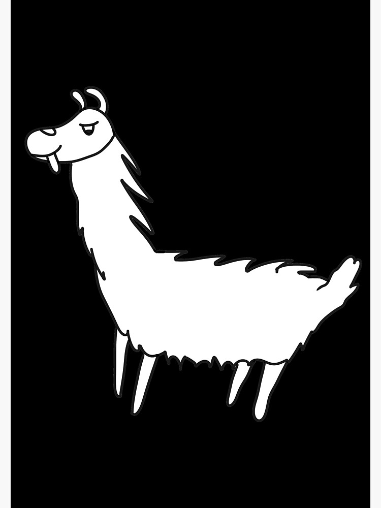 Disover White Llama Premium Matte Vertical Poster
