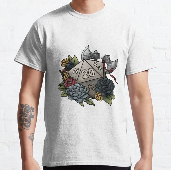 Barbarian Class D20 - Tabletop Gaming Dice Classic T-Shirt