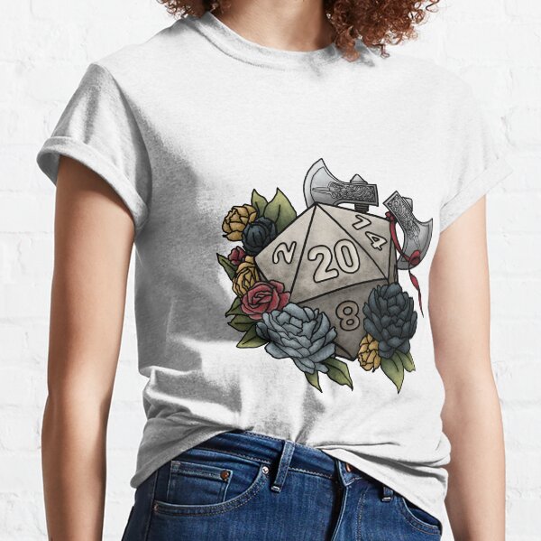 Barbarian Class D20 - Tabletop Gaming Dice Classic T-Shirt