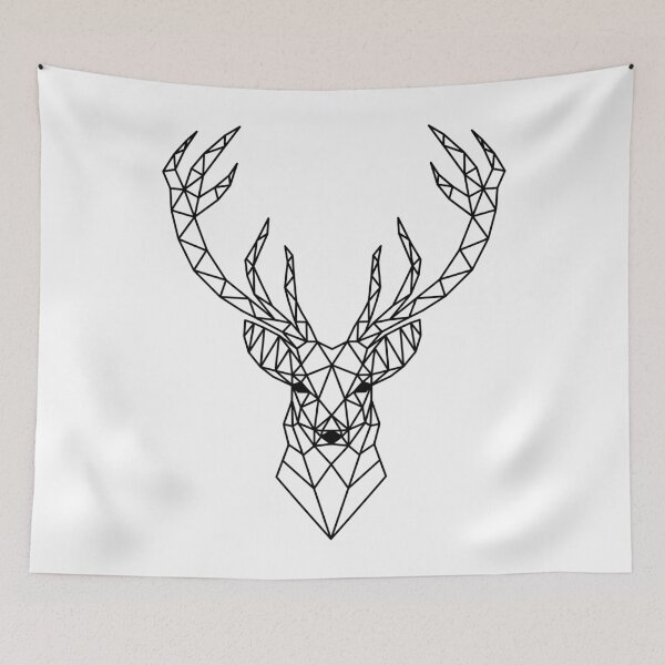 Item preview, Geometric reindeer head designed and sold by beakraus.