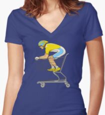 Retail Racer Women's Fitted V-Neck T-Shirt
