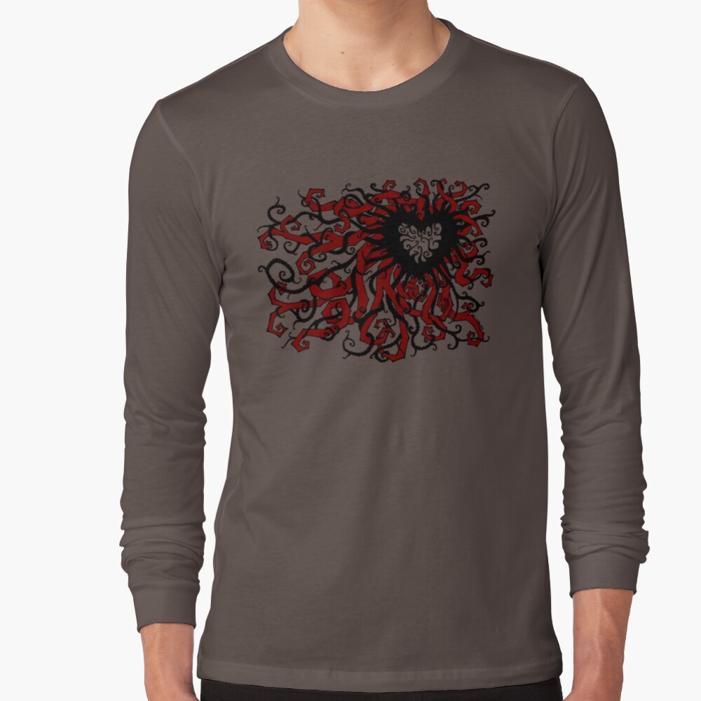 Tangled Heart in Red Long Sleeve T-Shirt