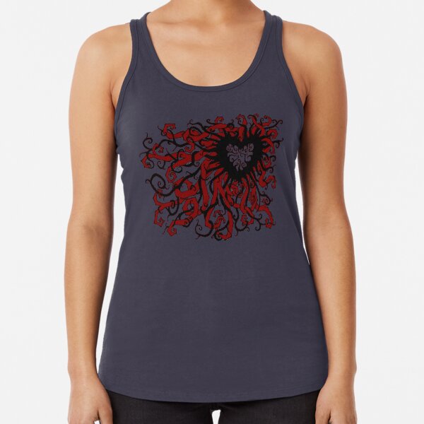Tangled Heart in Red Racerback Tank Top