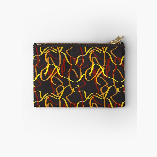 Item preview, Yellow, orange and red ribbons on a black background designed and sold by crdraper.