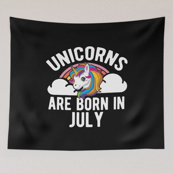 Item preview, Unicorns Are Born In July Shirt Birthday Month Gift Tee designed and sold by haselshirt.