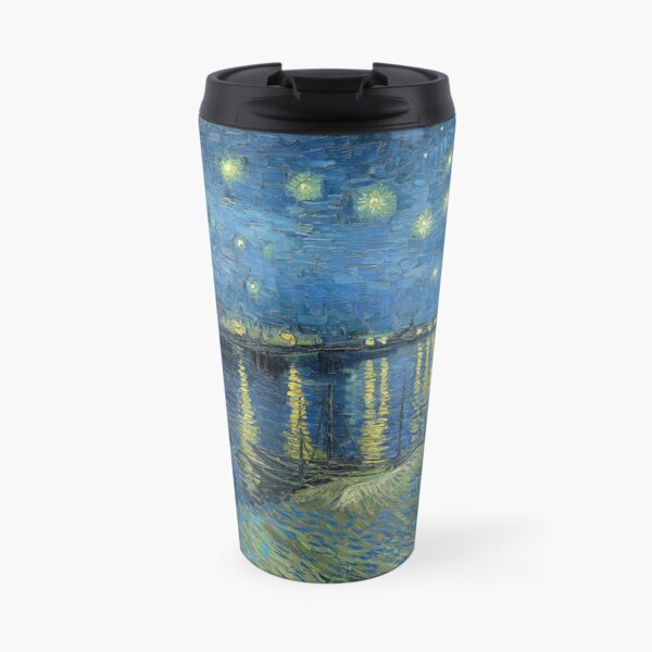Van Gogh, Starry Night Over The Rhone Artwork Reproduction, Posters, Tshirts, Prints, Bags, Men, Women, Kids Travel Mug
