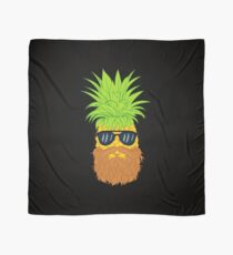 Bearded Fruit Cool Pineapple Graphic T-shirt Sunglasses Mustache Old Juicy Summer Beach Holidays Scarf