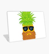 Bearded Fruit Cool Pineapple Graphic T-shirt Sunglasses Mustache Old Juicy Summer Beach Holidays Laptop Skin