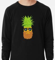 Bearded Fruit Cool Pineapple Graphic T-shirt Sunglasses Mustache Old Juicy Summer Beach Holidays Lightweight Sweatshirt