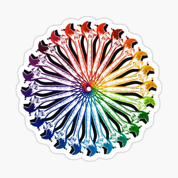 Wrench Color Wheel B Sticker