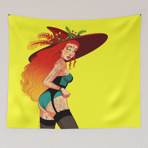 Item preview, Red Pinup Witch designed and sold by Alice Parkes.