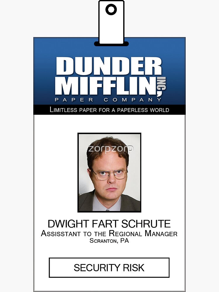 Dwight Schrute Name Tag Printable