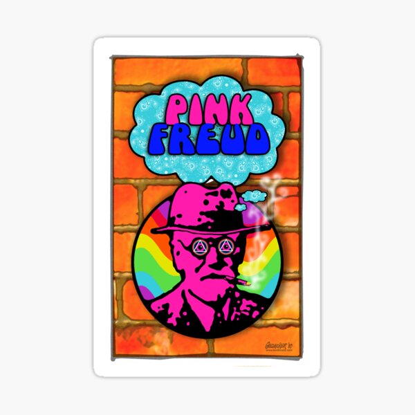 Pink Freud Sticker