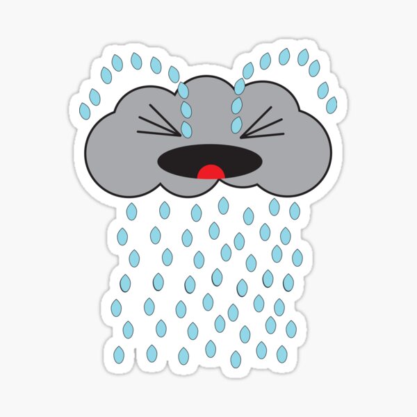 Crying Cloud Sticker