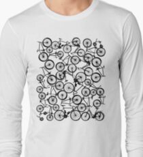 Pile of Black Bicycles Long Sleeve T-Shirt