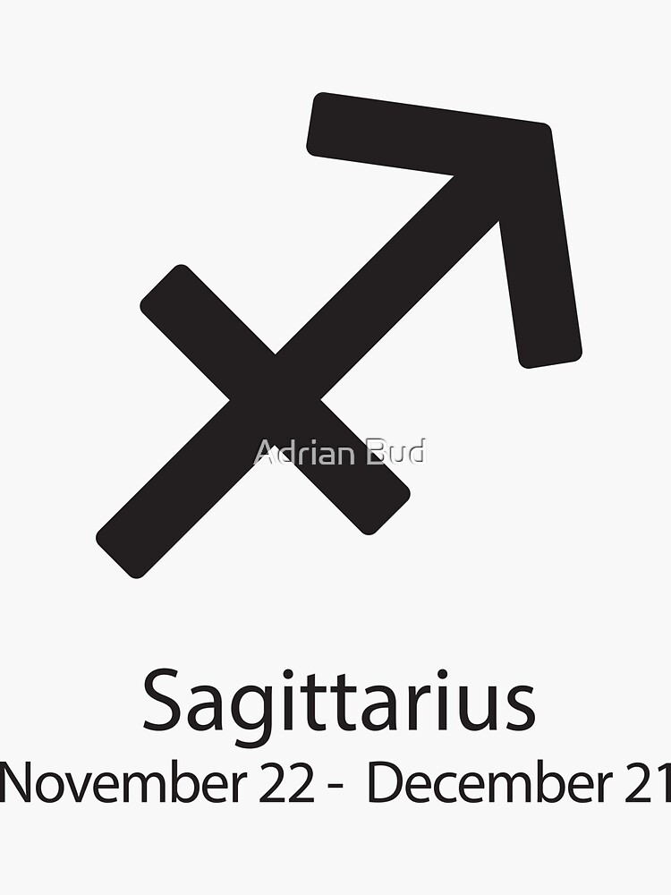 &ldquo;Zodiac sign Sagittarius November 22 - December 21&rdquo; Sticker for Sale by