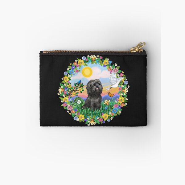Item preview, Flowered Wreath with a Black Shih Tzu designed and sold by JeanBFitzgerald.