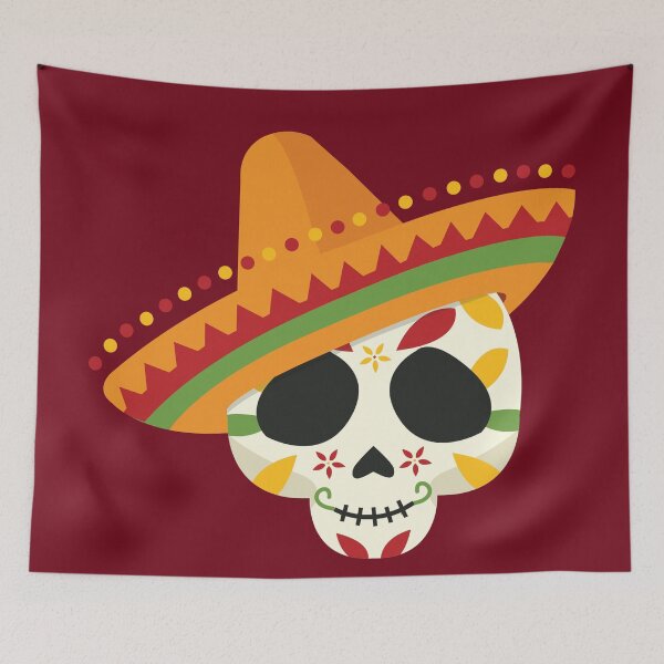 Item preview, CINCO DE MAYO SUGAR SKULL MEXICAN FESTIVAL / CARNIVAL SUMBRERO designed and sold by ReignGFX.