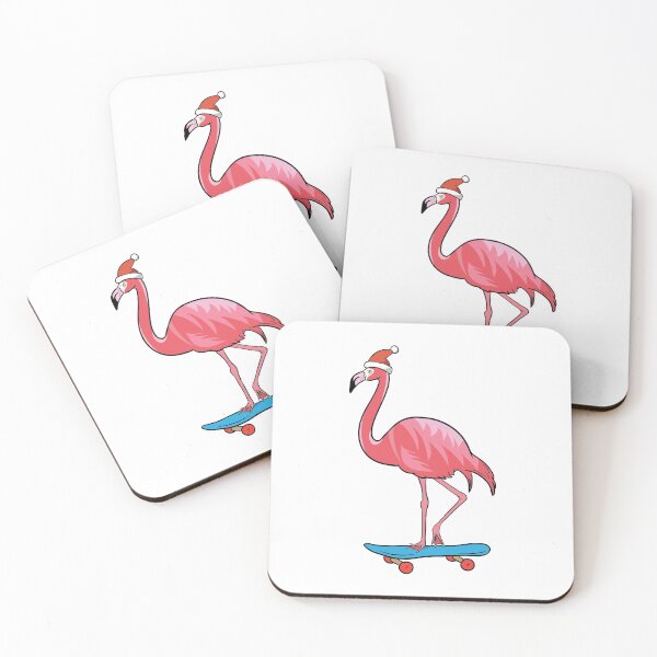 Item preview, Cute Santa Hat Flamingo Skateboard Christmas designed and sold by perfectpresents.