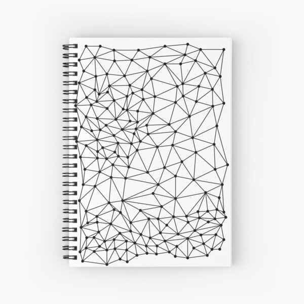 Zendoodle, triangles, points, texture, doodle, vector art Spiral Notebook
