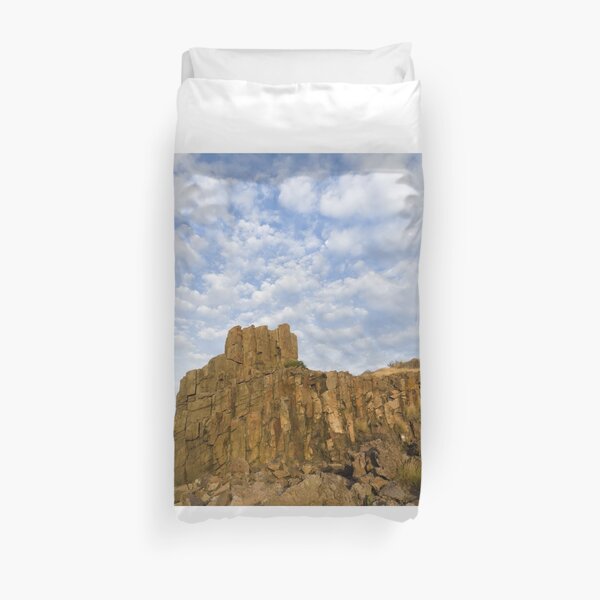 Quarry Rock in Sunset’s Light Duvet Cover