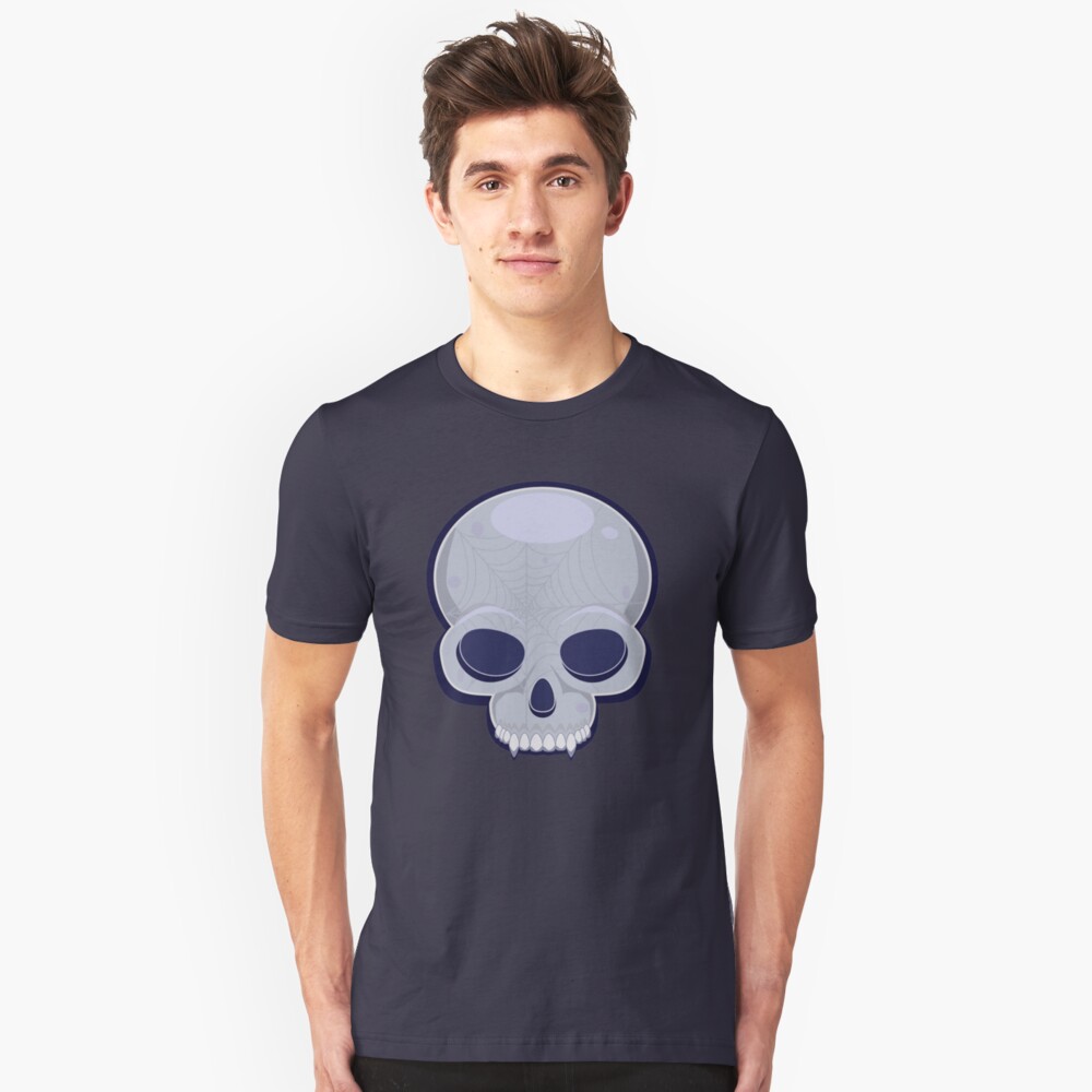 Skull in blue Slim Fit T-Shirt