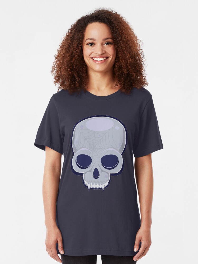 Alternate view of Skull in blue Slim Fit T-Shirt
