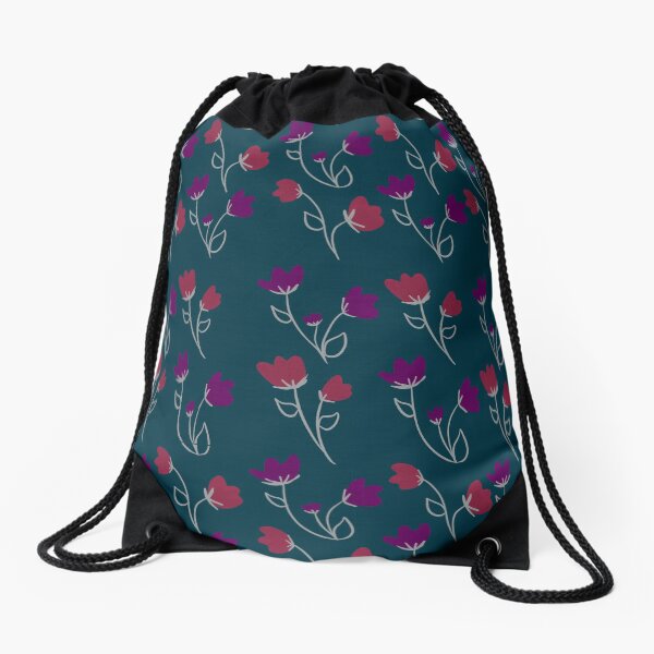 Loose floral pattern Drawstring Bag