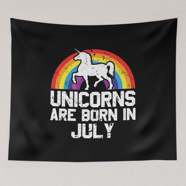 Item preview, Unicorns Are Born In July Shirt Birthday Month Gift Tee designed and sold by haselshirt.
