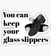 Funny Tap Dance Student or Teacher Glass Slippers square Sticker