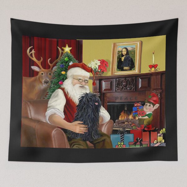 Item preview, Santa at Home with His Puli designed and sold by JeanBFitzgerald.