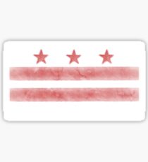 Aquarell Washington DC Flagge Sticker