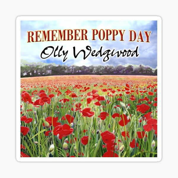 Remember Poppy Day by Olly Wedgwood - CD & Video Art Sticker
