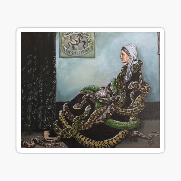 Whistler's Mum loves her Snakes Sticker