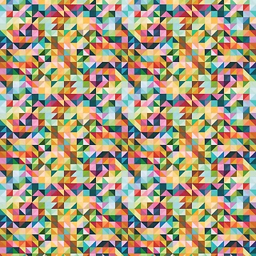 Artwork thumbnail, Springtime Pastel Color Triangle Square Pattern by patternsoup
