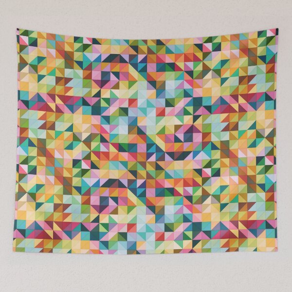 Item preview, Springtime Pastel Color Triangle Square Pattern designed and sold by patternsoup.