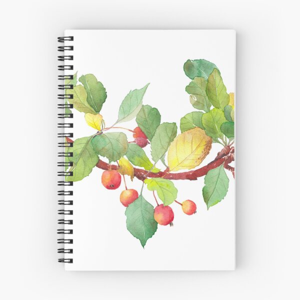 Item preview, Autumn crab apple tree branch - watercolour designed and sold by Zoya Makarova.