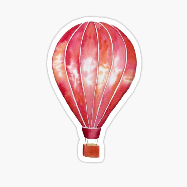 Item preview, Red Watercolor Hot Air Balloon designed and sold by katherinedownie.
