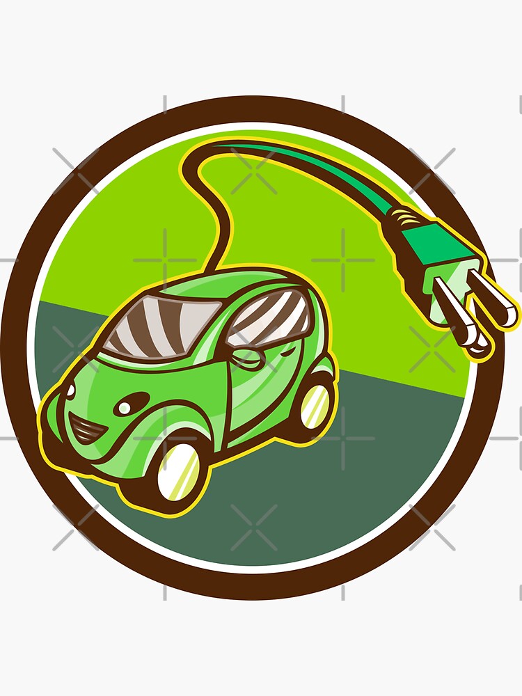  Plug in Hybrid Electric Vehicle Circle Retro Sticker For Sale By 