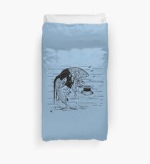 Poor Mr. Minnow | Antique Drawing | Old-Style Illustration Duvet Cover