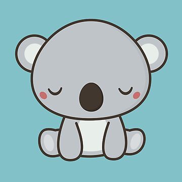 Koala sitting excited cute creative kawaii Vector Image