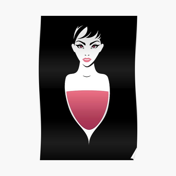 Femme Vin Rosé Poster