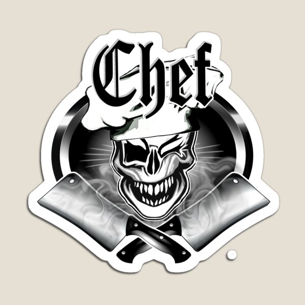 Item preview, Winking Chef Skull and Crossed Cleavers 7 designed and sold by sdesiata.