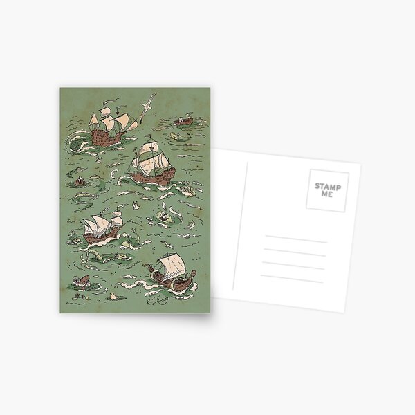 Ships a-sailing Postcard